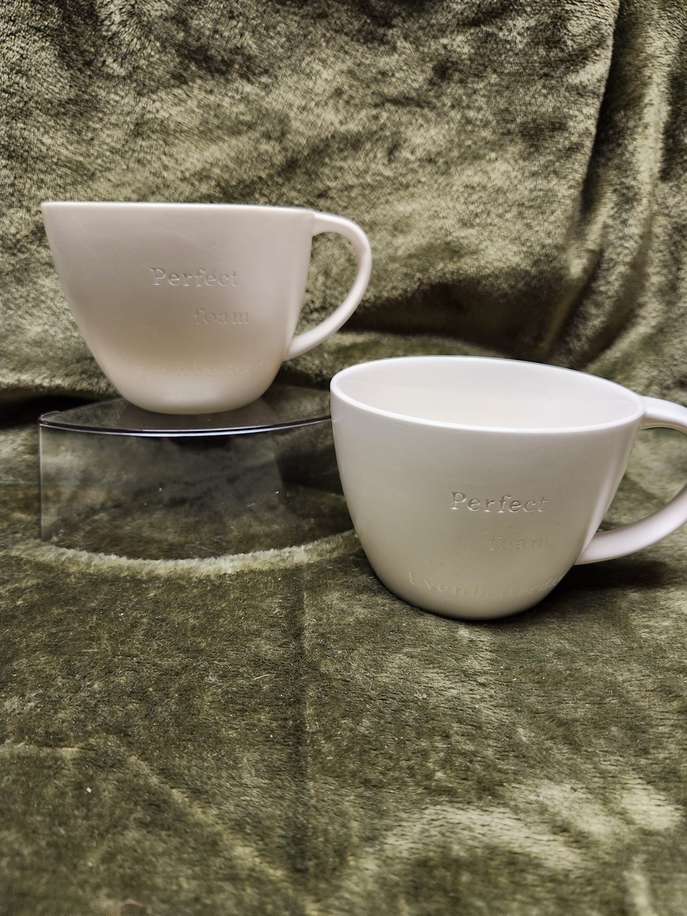 Starbucks Cream Matte Ceramic Mugs - Pair
